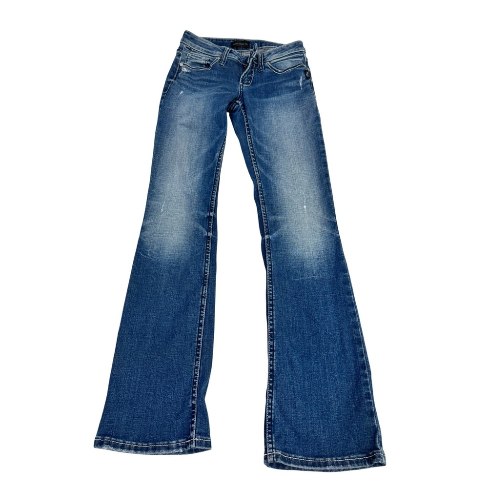 Silver Jeans Co Tuesday Slim Boot Low Rise Blue Denim Jeans W25 L31